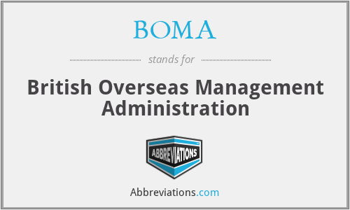 BOMA - British Overseas Management Administration
