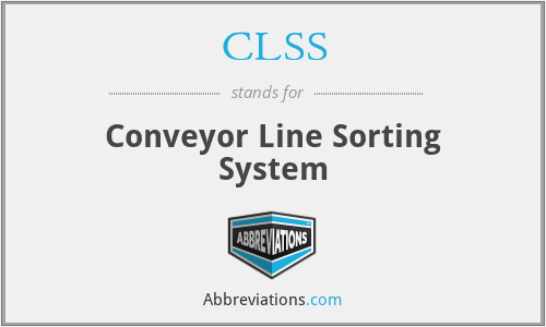 CLSS - Conveyor Line Sorting System