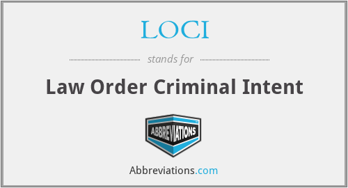 LOCI - Law Order Criminal Intent