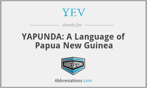 YEV - YAPUNDA: A Language of Papua New Guinea