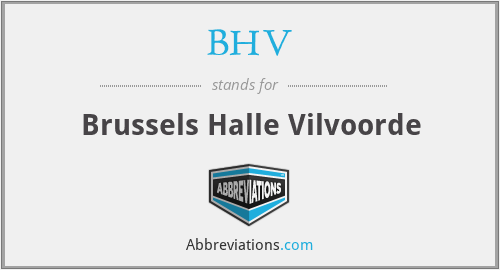 BHV - Brussels Halle Vilvoorde