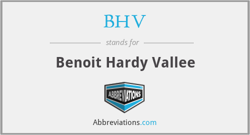 BHV - Benoit Hardy Vallee