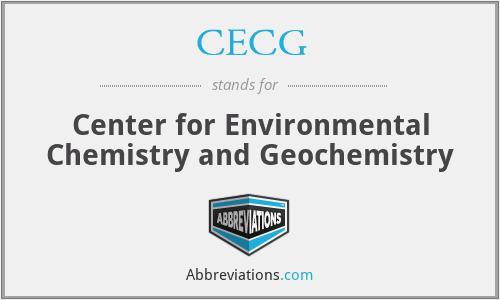 CECG - Center for Environmental Chemistry and Geochemistry