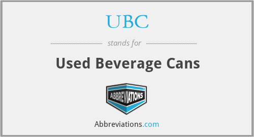 UBC - Used Beverage Cans