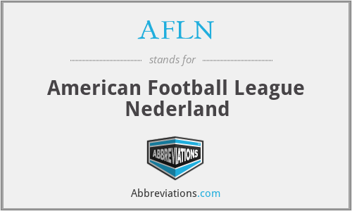 AFLN - American Football League Nederland