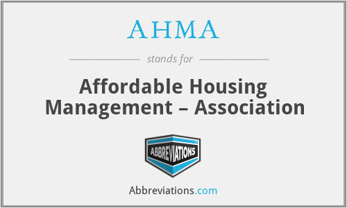 AHMA - Affordable Housing Management – Association