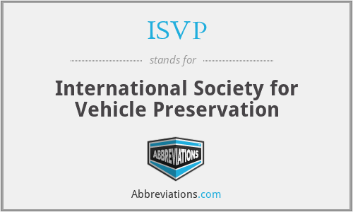 ISVP - International Society for Vehicle Preservation