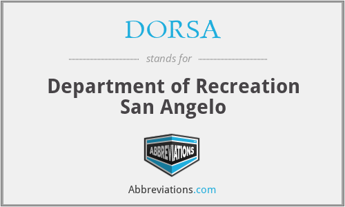 DORSA - Department of Recreation San Angelo