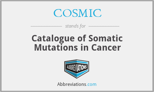 COSMIC - Catalogue of Somatic Mutations in Cancer