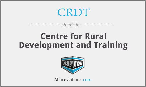 CRDT - Centre for Rural Development and Training