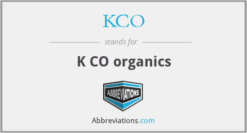 KCO - K CO organics