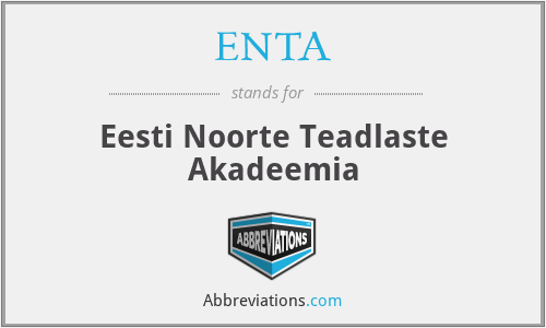 ENTA - Eesti Noorte Teadlaste Akadeemia