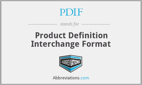 PDIF - Product Definition Interchange Format