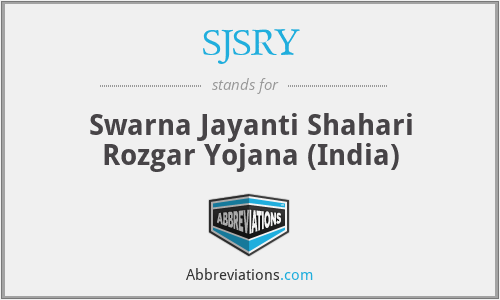 SJSRY - Swarna Jayanti Shahari Rozgar Yojana (India)