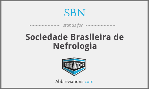 SBN - Sociedade Brasileira de Nefrologia