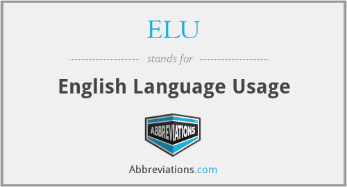 ELU - English Language Usage
