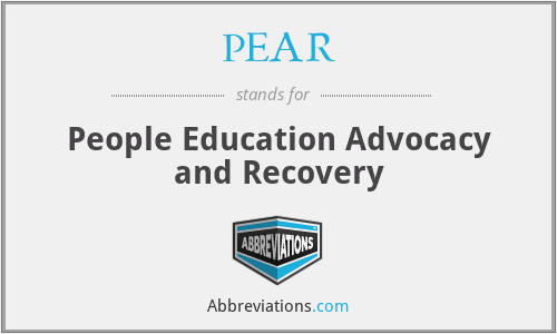 PEAR - People Education Advocacy and Recovery