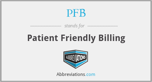 PFB - Patient Friendly Billing