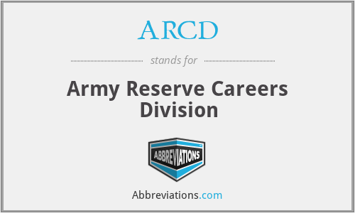 ARCD - Army Reserve Careers Division