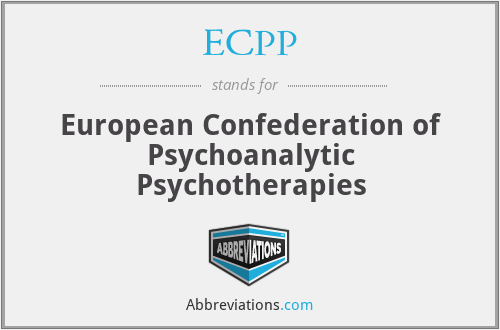 ECPP - European Confederation of Psychoanalytic Psychotherapies
