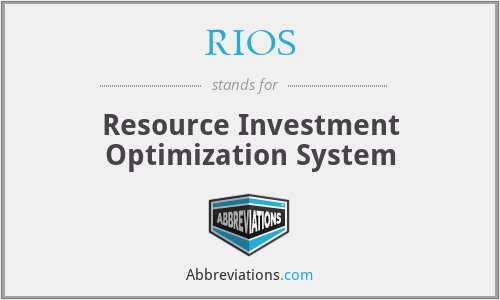 RIOS - Resource Investment Optimization System