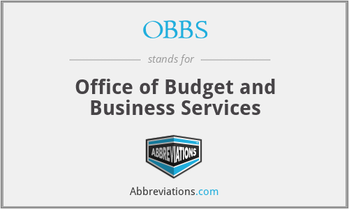 OBBS - Office of Budget and Business Services