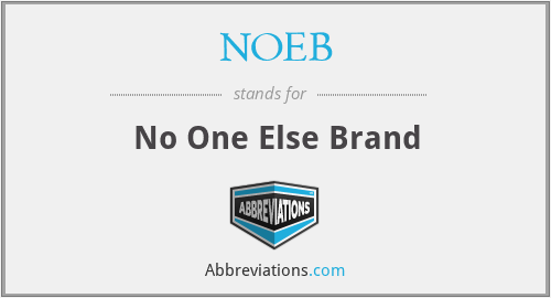 NOEB - No One Else Brand