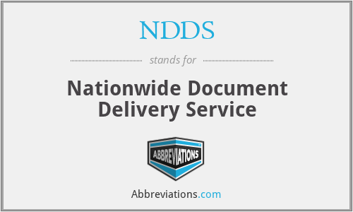 NDDS - Nationwide Document Delivery Service