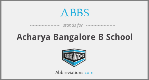 ABBS - Acharya Bangalore B School