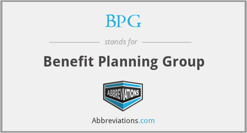 BPG - Benefit Planning Group