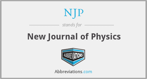 NJP - New Journal of Physics