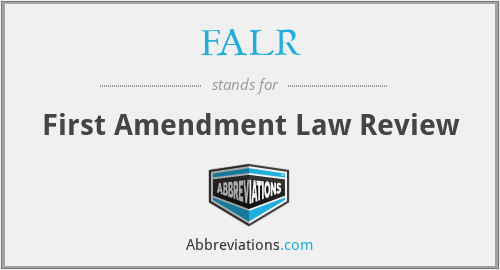 FALR - First Amendment Law Review
