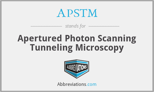 APSTM - Apertured Photon Scanning Tunneling Microscopy