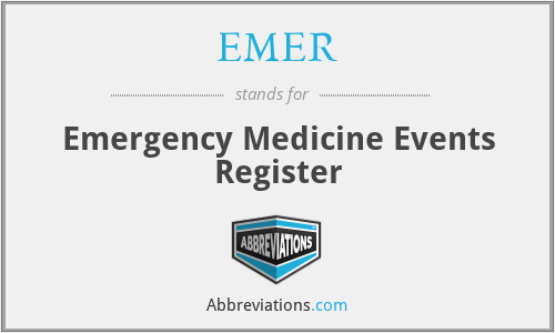 EMER - Emergency Medicine Events Register