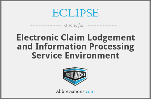 ECLIPSE - Electronic Claim Lodgement and Information Processing Service Environment