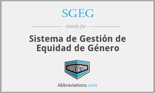 SGEG - Sistema de Gestión de Equidad de Género