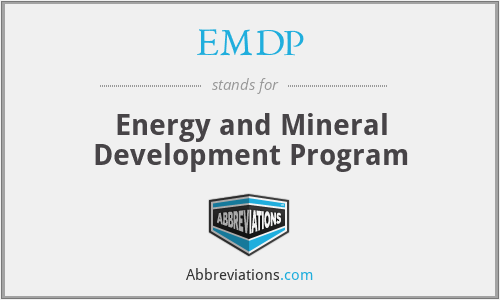 EMDP - Energy and Mineral Development Program