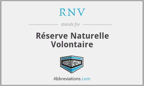RNV - Réserve Naturelle Volontaire