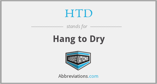 HTD - Hang to Dry