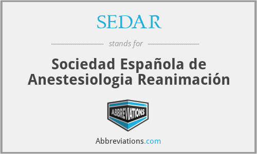 SEDAR - Sociedad Española de Anestesiologia Reanimación