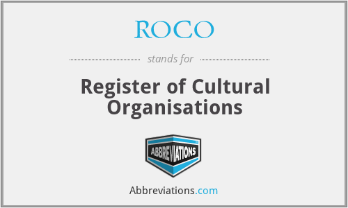 ROCO - Register of Cultural Organisations