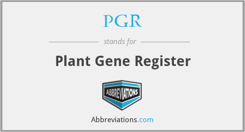PGR - Plant Gene Register