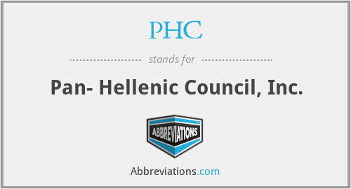 PHC - Pan- Hellenic Council, Inc.