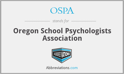 OSPA - Oregon School Psychologists Association