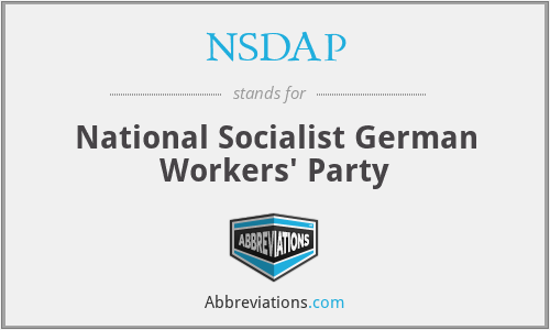 NSDAP - National Socialist German Workers' Party