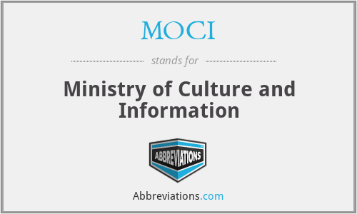 MOCI - Ministry of Culture and Information