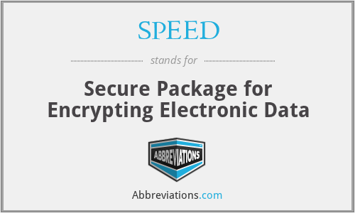 SPEED - Secure Package for Encrypting Electronic Data