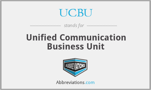 UCBU - Unified Communication Business Unit
