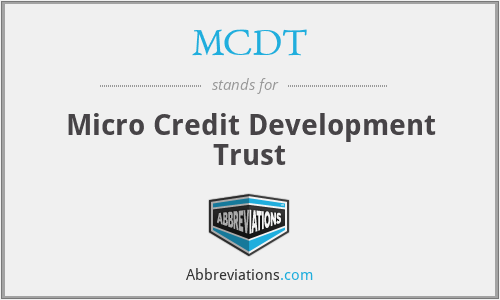 MCDT - Micro Credit Development Trust