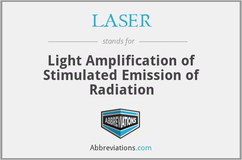 LASER - Light Amplification of Stimulated Emission of Radiation